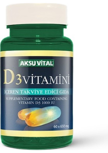 Vitamin D3 60 Softjel 2 Adet