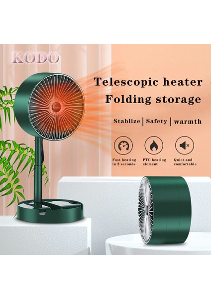Elektrikli Isıtıcı Fan - Yeşil (Yurt Dışından)