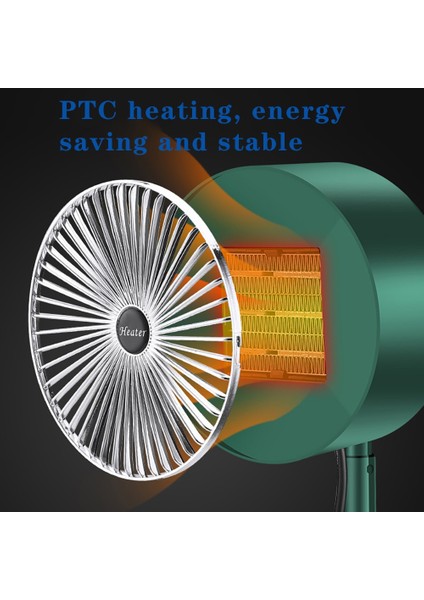 Elektrikli Isıtıcı Fan - Yeşil (Yurt Dışından)