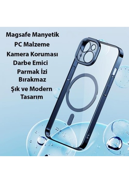 iPhone 14 6.1 Full Kaplama Kırılmaz Ekran Koruyucu ve Magsafe Kılıf, Air Armor Kılıf,sararmaz