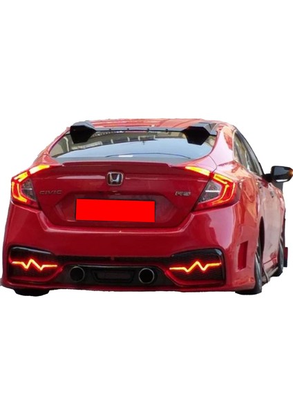 Honda Civic Fc5 3 Parça Tavan Spoiler (Plastik)