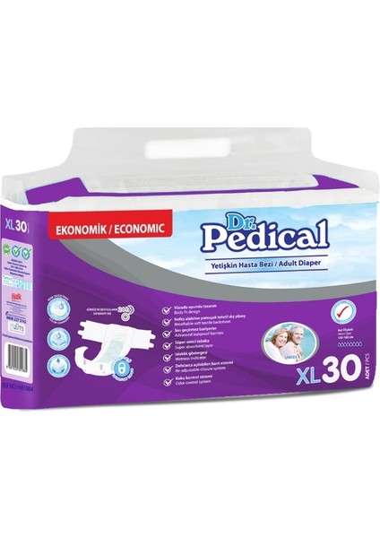 Dr. Pedical Hasta Bezi Bağlamalı Xlarge 30'lu