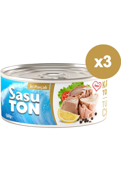 Blue Klasik Ton Balığı 3X160G (Eko) Iri Parçalı