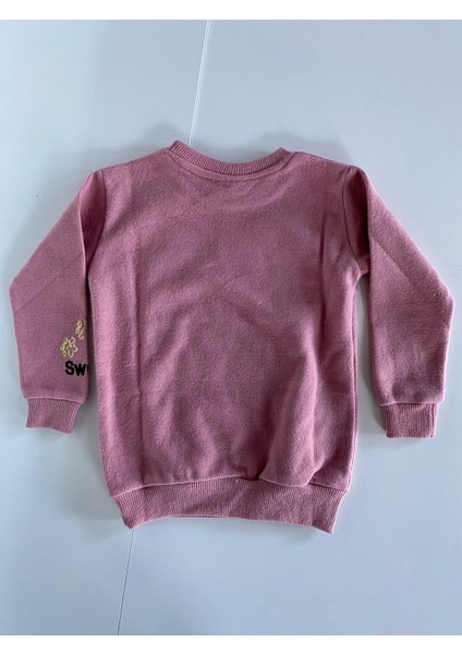 Kız Çocuk Baskılı Boncuklu Sweat fırsatları
