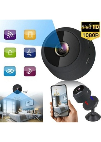 Mini Wifi Kamera Güvenlik Kamerası-Üstün Full Hd, Hareket Sensörü Gece Görüşü Kalite Kablosuz Kamera