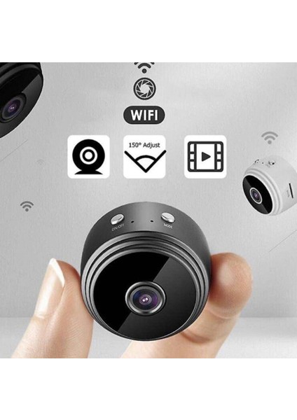 Mini Wifi Kamera Güvenlik Kamerası-Üstün Full Hd, Hareket Sensörü Gece Görüşü Kalite Kablosuz Kamera