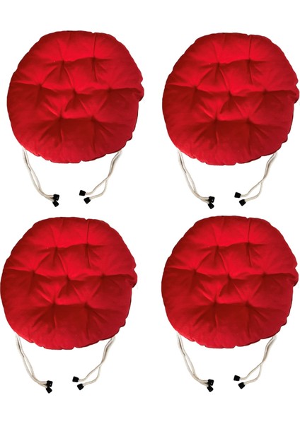 Yuvarlak Tabure Minderi - Puf Minder 4 Adet - 40 cm Çapında