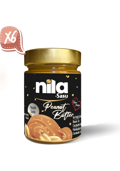 Nila By Sasu Fıstık Ezmesi 6x300G - Parçacıklı