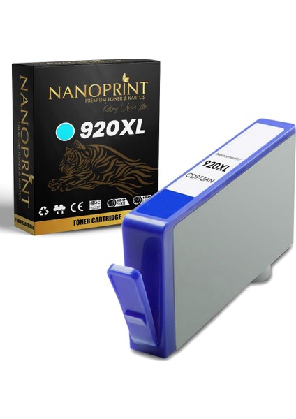 Hp 920XL Mavi Muadil Kartuş /CD972AE/6000/6500/6500A/7000/7500A