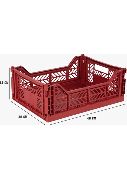 Aykasa 403014 Midibox Tile Red Katlanabilir Kasa