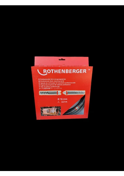 16 mm Rothenberger R 600 Için Boru Temizleme ve Tıkanıklık Açma Spirali Orjinal Kutusunda