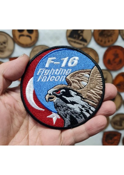 Seyhan Askeri Malzeme F16 Fighting Falcon Askeri Patch Yama Havacı Peç- Peç