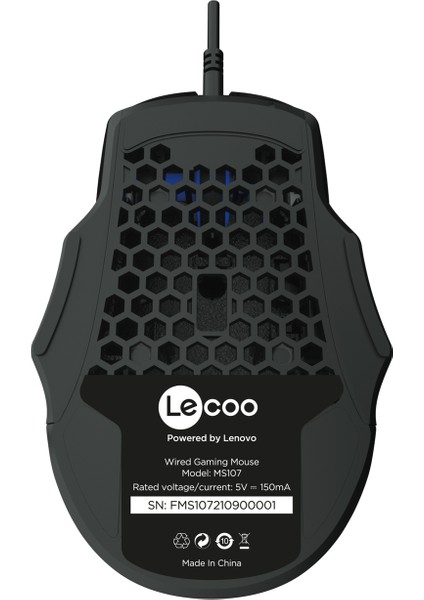 Lenovo Lecoo MS107 Kablolu RGB LED Aydınlatmalı 3200DPI 7 Tuşlu Gaming Mouse Siyah