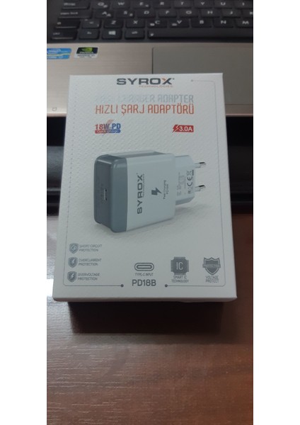 PD18B 3.0A 18W Pd Type-C Başlık - 3.0A Type-C Giriş Hızlı Şarj Adaptörü Başlık