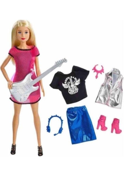 Rockstar Bebek GDJ34 Lisanslı Şarkıcı Barbie Lisanslı Ürün