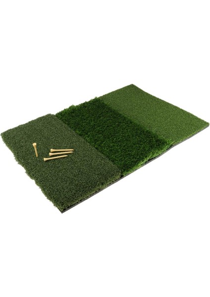 3 Tip Golf Vuran Çim Paspas Tee Tutucu Ile Üç Çim Tür - 60 x 40CM / (Yurt Dışından)