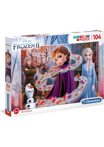 Çocuk Puzzle Frozen-2 104 Parça Simli Puzzle 20162