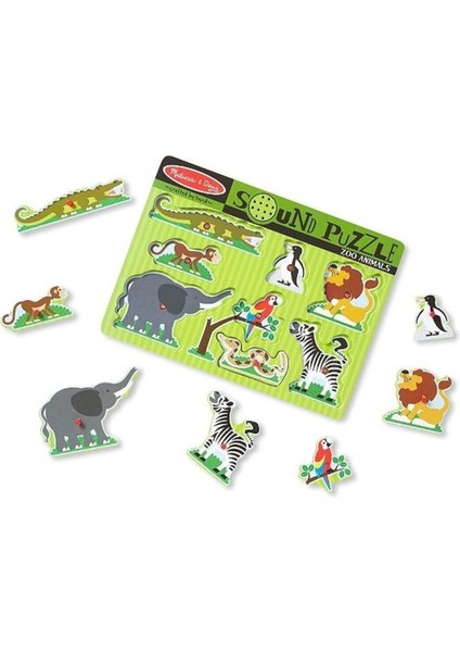 Melissa & Doug Hayvanat Bahçesi Sesli Ahşap Yapboz