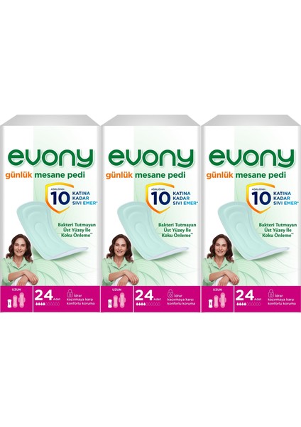 Günlük Mesane Pedi Uzun 72 Adet (3Pk*24)