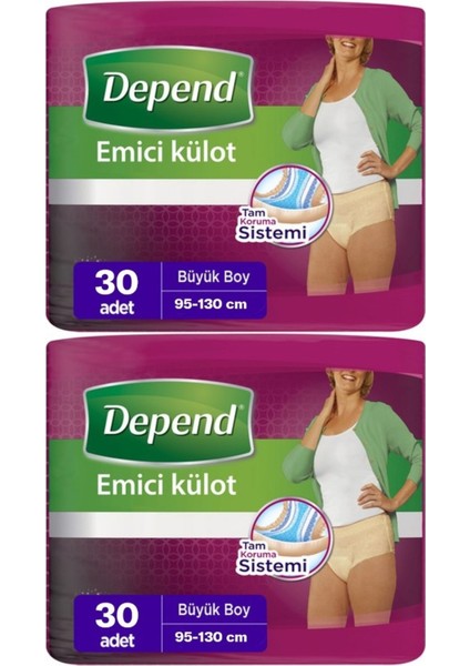 Emici Külot Hasta Bezi Large - Büyük Kadın 60 Adet (2pk*30)