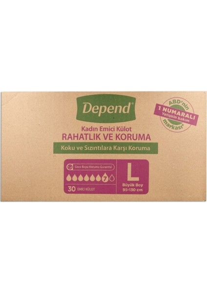 Emici Külot Hasta Bezi Large - Büyük Kadın 60 Adet (2pk*30)
