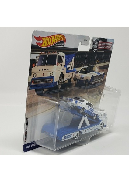 2022 Yeni Team Transport 65 Ford Galaxie - Ford C-800 - Blue - #38 1:64 Ölçek Hot Wheels modelleri