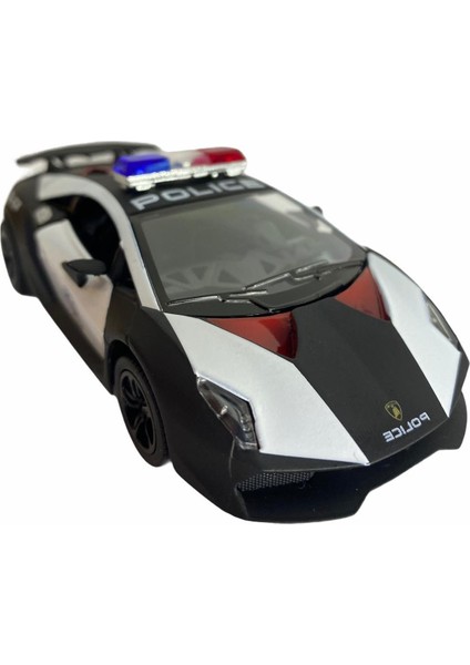 Diecast,metal Oyuncak Araba Lamborghini Polis Arabası Çek Bırak Lisanslı 1:38 Ölçek 12 cm Ar fiyatları