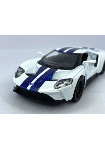 2017 Ford Gt (Şeritli) Çek Bırak 5ınch. Lisanslı Model Araba, Oyuncak Araba 1:38