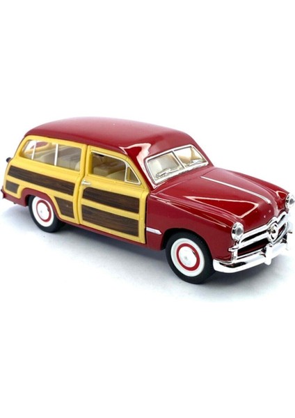 1949 Ford Woody Wagon Çek Bırak 5ınch. Lisanslı Model Araba, Oyuncak Araba 1:40