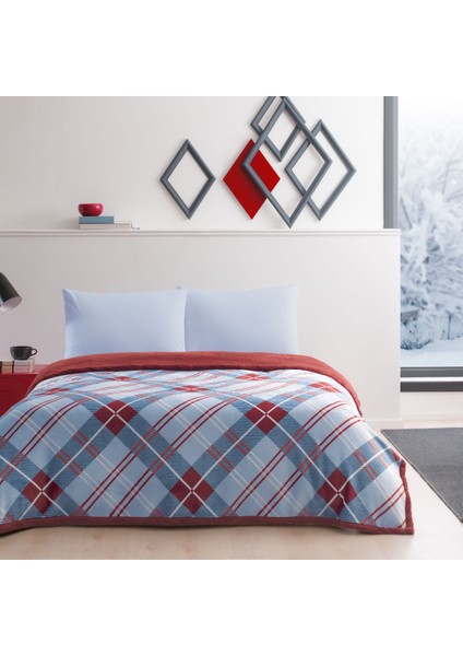 Battaniyeli Winter Set Tek Kişilik Rialta Kırmızı