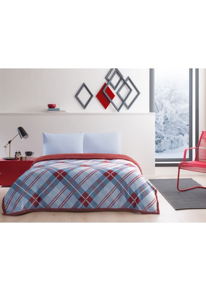 Battaniyeli Winter Set Tek Kişilik Rialta Kırmızı