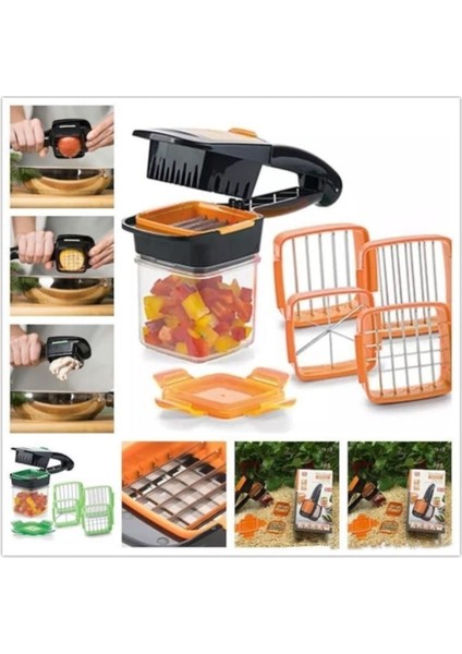 Nicer Dicer Quıck 5 In 1 Pratik Hazneli Sebze Meyve Doğrayıcı