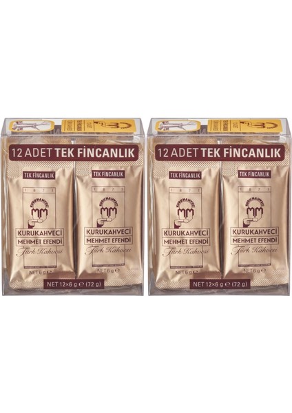Türk Kahvesi 6 gr Tek Fincanlık (24'lü Set) (2 Paket x 12)