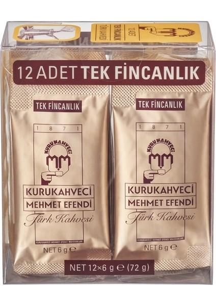 Türk Kahvesi 6 gr Tek Fincanlık (24'lü Set) (2 Paket x 12)