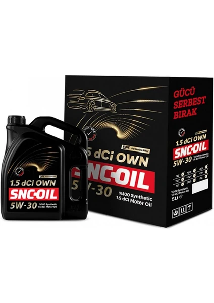 Snc Oil Snc-Oil 1.5 Dci Own 5W-30 Motor Yağı 5 Lt Motor Yağı ( Üretim Yılı: 2022 )