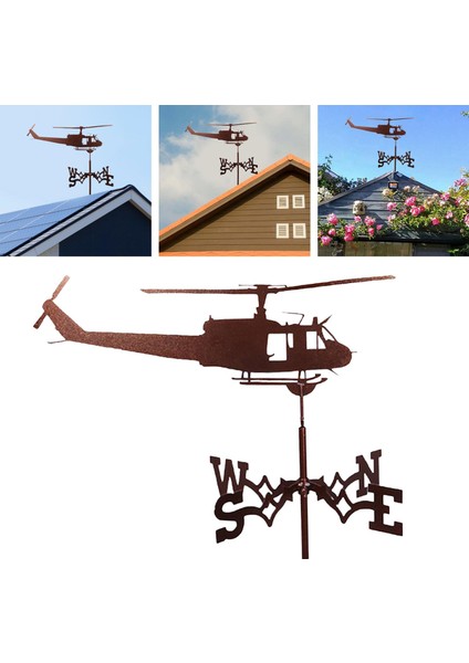 Hava Yözisi Rüzgar Yön Göstergeleri Ev Çatı Bahçesi Çiftliği Helikopteri (Yurt Dışından)