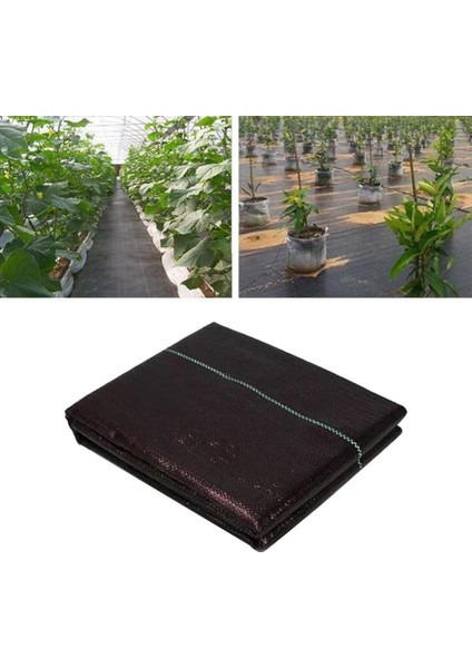 1.5x5 Metrelik Izgara Şeritli Siyah Bariyer Peyzaj Kumaş (Yurt Dışından)