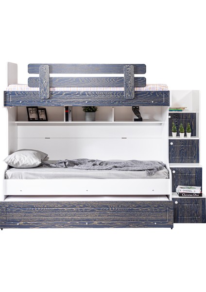 Aslı Yavrulu Ranza - Lacivert + 2 Adet Comfort Ortopedik Yatak fiyatları