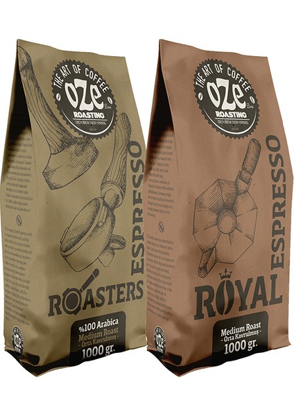 Royal ve Roasters Espresso Kahve Tanışma Seti 2'li 250G