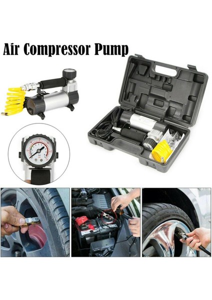 Kompakt Araç Lastiği Hava Kompresör Pompası 12V Dc 100PSI Lastik Şişiricisi (Yurt Dışından) fırsatları