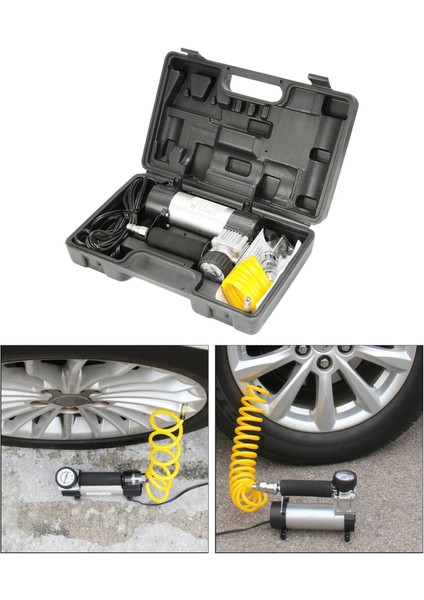 Kompakt Araç Lastiği Hava Kompresör Pompası 12V Dc 100PSI Lastik Şişiricisi (Yurt Dışından) indirimleri