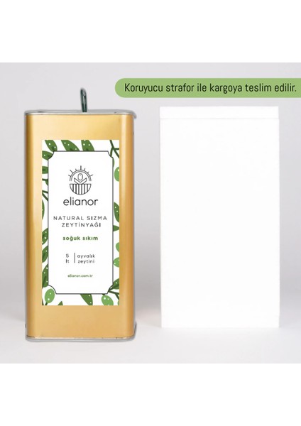 Soğuk Sıkım Natürel Sızma Zeytinyağı 5 Lt + 500 ml (Ayvalık 2024-2025