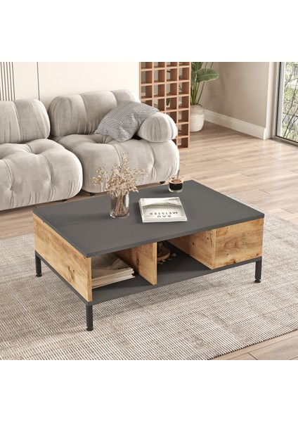 Royal Orta Sehpa Metal Ayaklı Çam Rl2-Aa