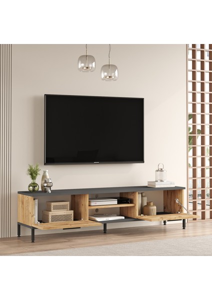 Royal Tv Ünitesi 4'lü Set Orta Sehpa Konsol Kitaplık Çam Rl6-Aa indirimleri