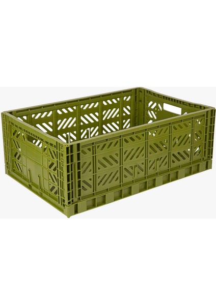Aykasa 604022 Maxibox Olive Katlanabilir Kasa