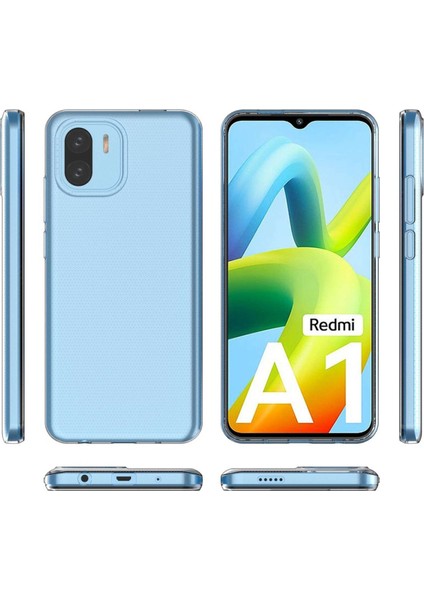 Xiaomi Redmi A1 Kılıf Şeffaf Kamera Korumalı Silikon