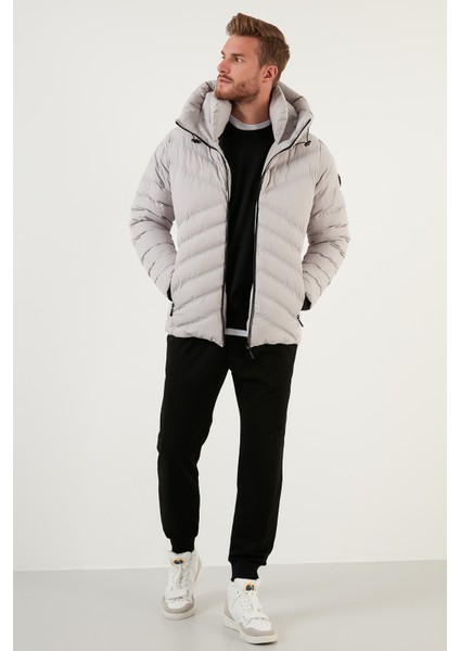 Slim Fit Kapüşonlu Dik Yaka Cepli Kışlık Mont Erkek Mont 6274909 fırsatları