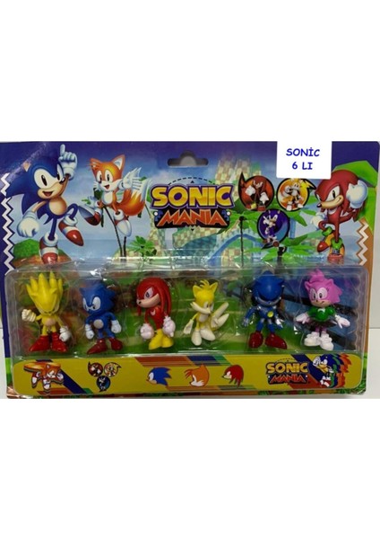 Lazimbana Süper Sonic 6 Figür ve Süper Sonic Arkadaşları Sonik Oyuncak