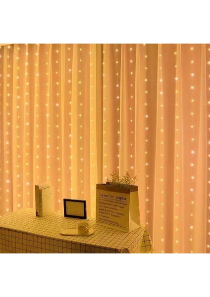 3 * 3m LED Bakır Tel Perde Işık Noel Dekorasyonu (Yurt Dışından)