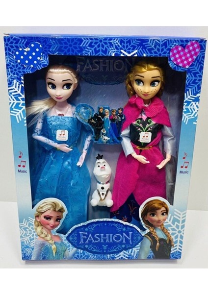 Oyuncakchi Karlar Ülkesi Frozen Elsa ve Anna Sonsuz Hareket Işıklı ve Müzikli Oyuncak